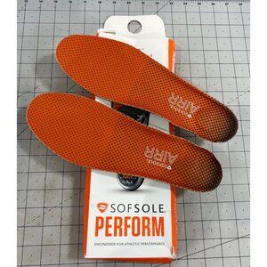 Sof Sole Women’s Airr Performance Insoles Size 8-11 Cushion Support Orange/Gray